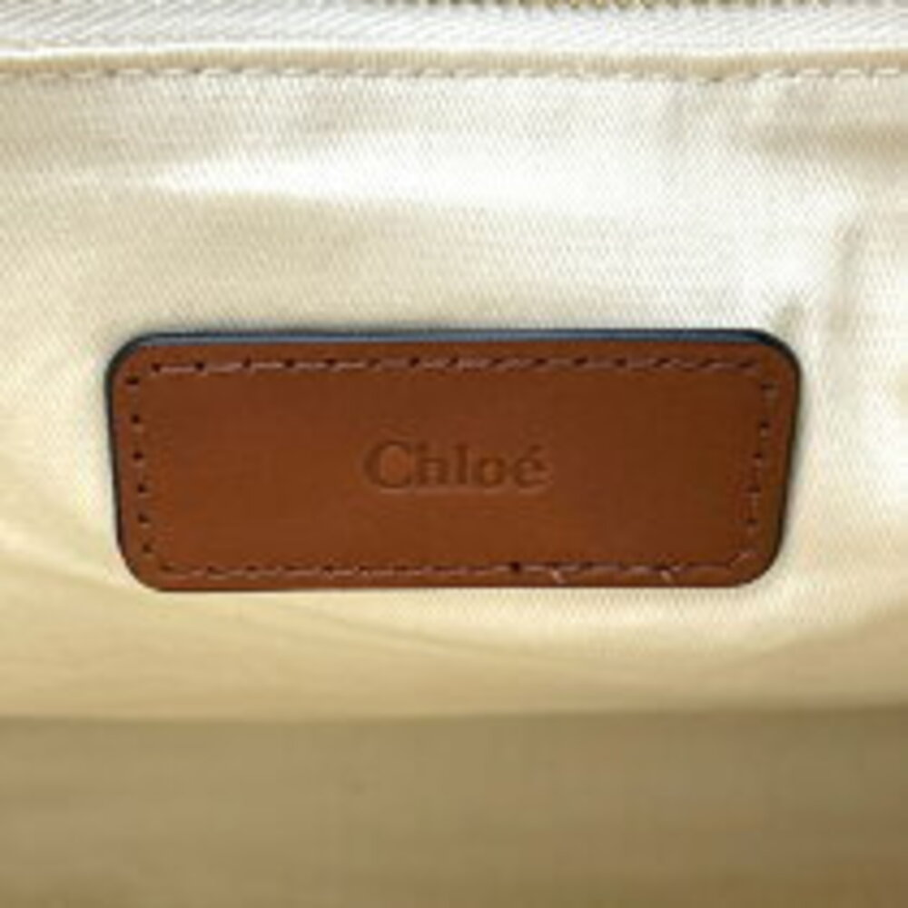 Chloe logo White canvas leather bag diaper - Picture 6 of 11